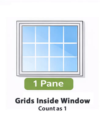how to count window panes grid inside